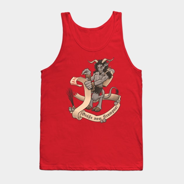 Krampus Greetings - Grüße vom Krampus Tank Top by kgullholmen